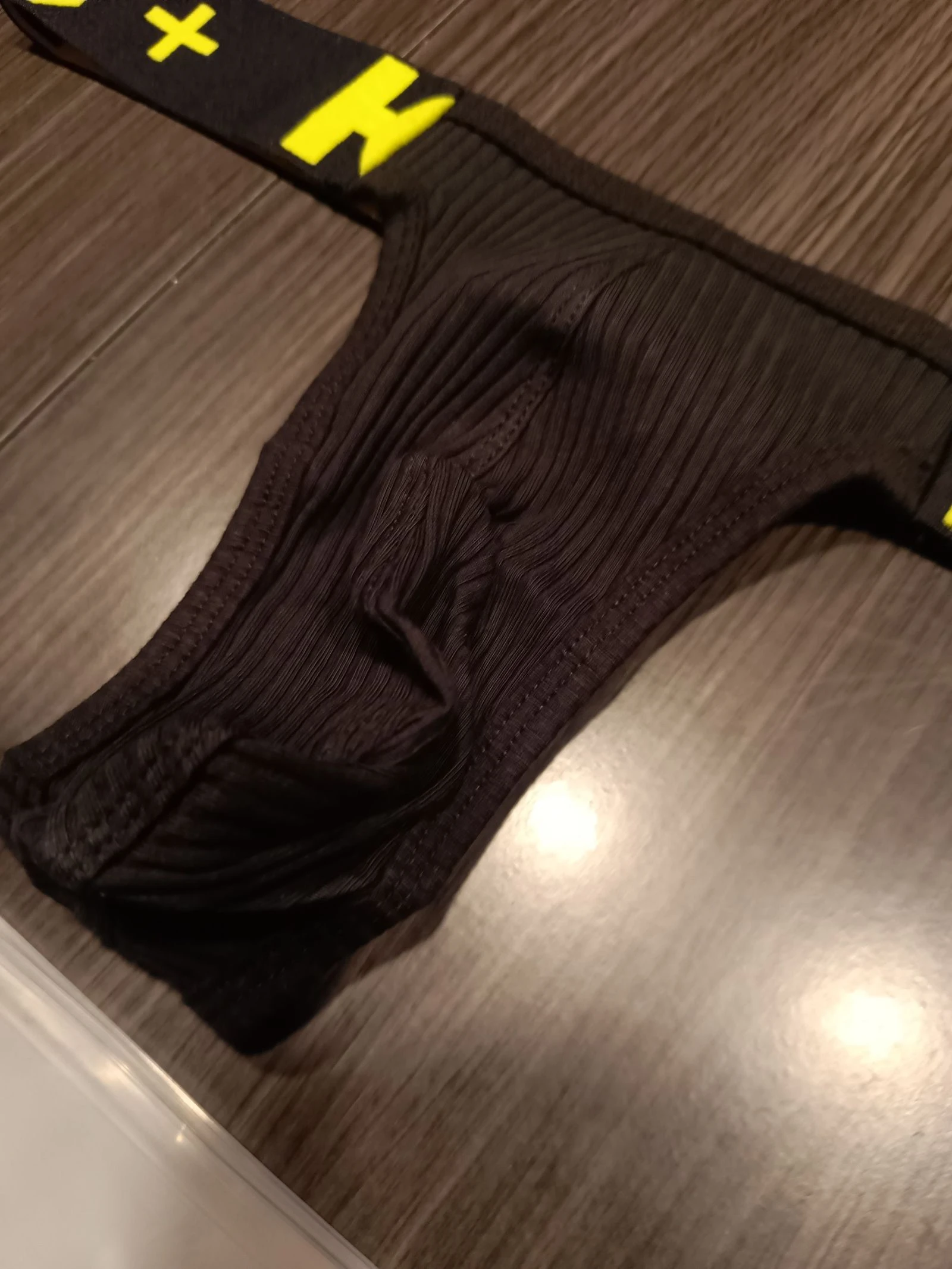 Black cotton men's string – photo 2